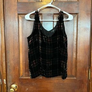 JCrew Plaid Velvet Tank Top